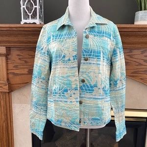 Caribbean Joe Floral‎ Tropical Jacket Sz. M